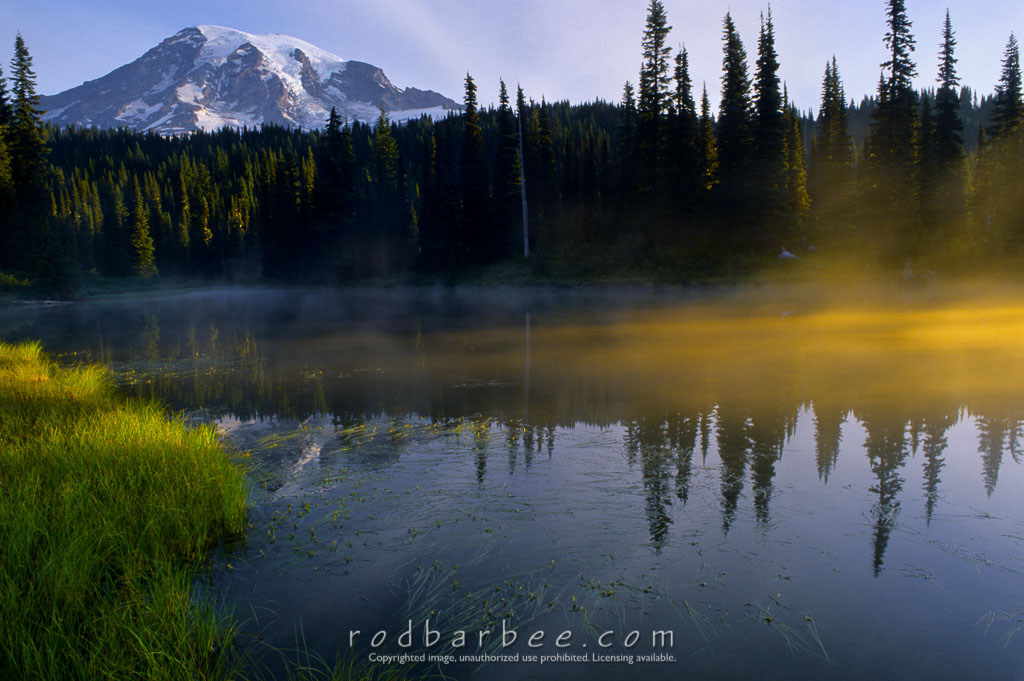 Barbee_13509 | Mt. Rainier and Reflection Lake, early morning. 