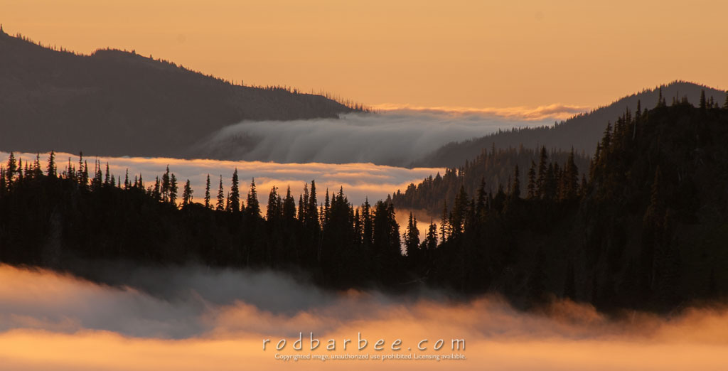 Barbee_140725_3_5946 | Sunrise and cloud formations from Hurricane Ridge, Olympic National Park, WA